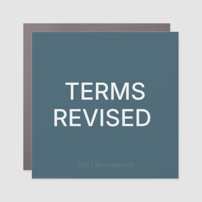 TERMS REVISED whiteboard magnet (Front)