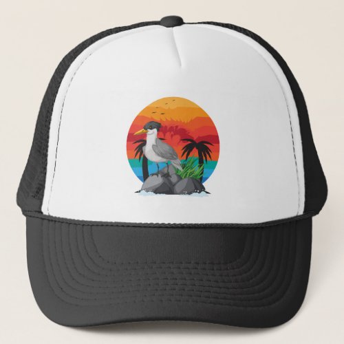 Tern Hat Crested Tern Hat Tern Bird  Trucker Hat