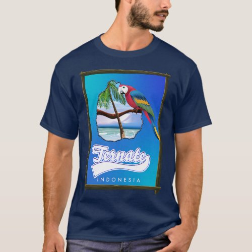Ternate Indonesia island map T_Shirt