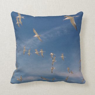 Terns Overhead Throw Pillow