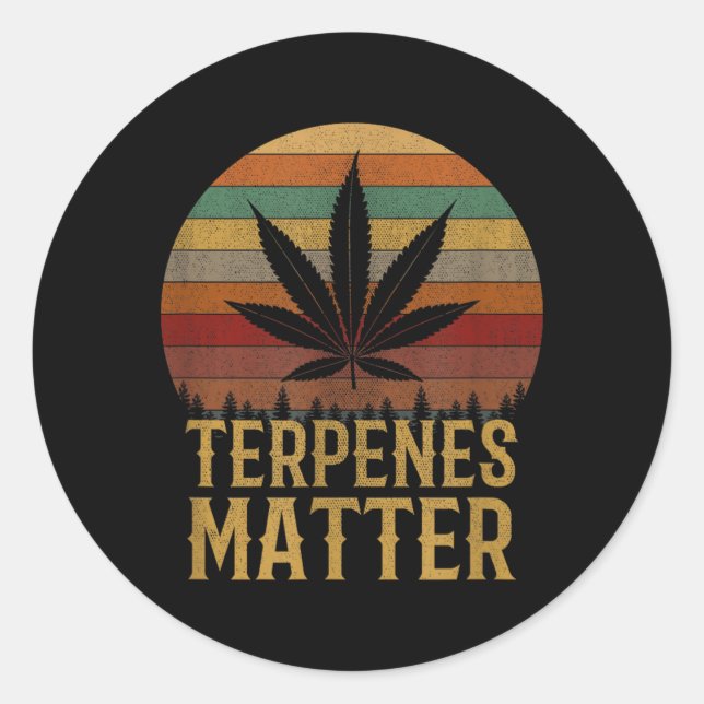 Terpenes Classic Round Sticker (Front)