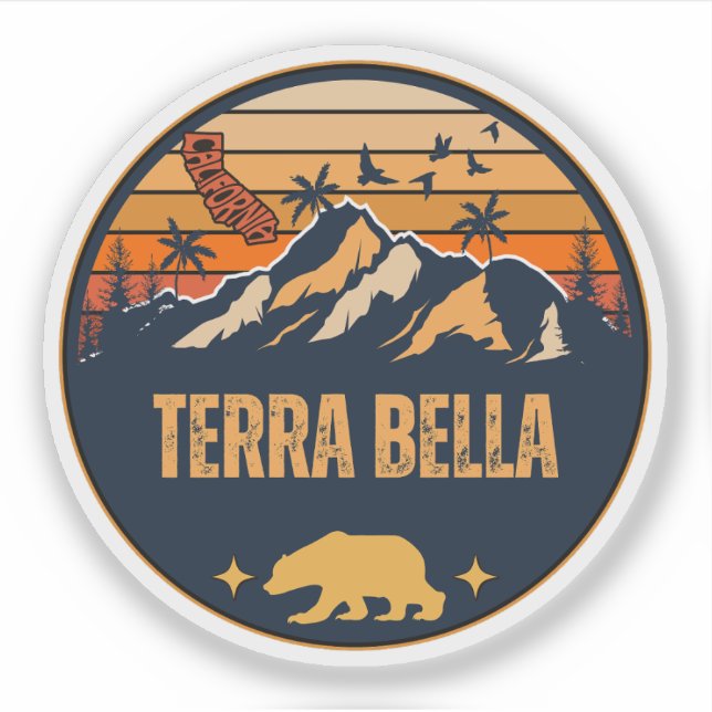 Terra Bella, California Sticker (Front)