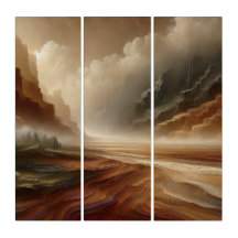 Terra Canyons Ember Veins Painting