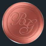 Terra Copper Script Monogram Wax Seal Stickers<br><div class="desc">This vintage style double monogram 2 Letter calligraphy script Faux Wax Seal Sticker set in the Terra Copper colorway will make the perfect finishing touch to your wedding invitations, birthday party, baby shower, anniversary, or other special occasion stationery. Seal your envelopes easily and beautifully with the look of real melted...</div>