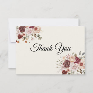 Terra Cotta and Green Thank You Card