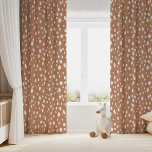 Terra Cotta and White Abstract Dots Blackout Curtains<br><div class="desc">Design your own custom curtains in any color combination to perfectly coordinate with your home decor in any space! This fun modern design features a random scattered abstract dot pattern. Use the design tools to change the background color, or add your own text to include a name, monogram initials or...</div>