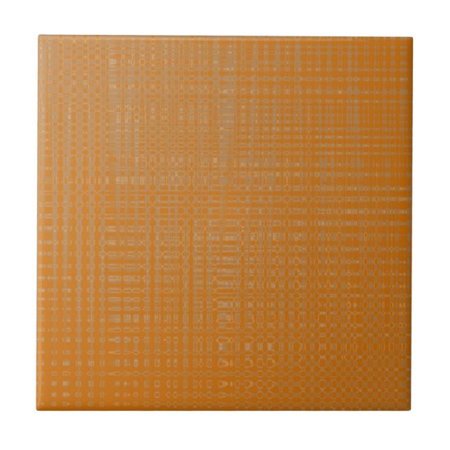 Terra Cotta Color Weave Ceramic Tile (Front)