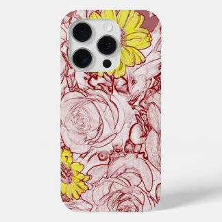 Terra Cotta Edged Bouquet iPhone 15 Pro Case