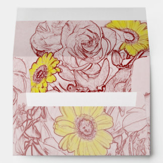 Terra  Cotta Edged Bouquet Envelope
