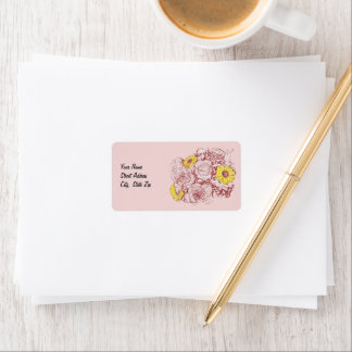 Terra  Cotta Edged Bouquet Label