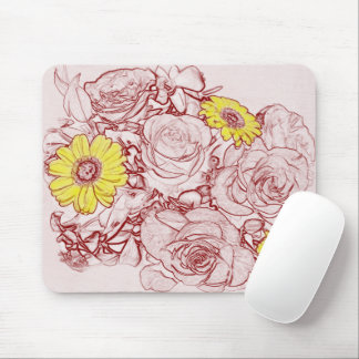 Terra  Cotta Edged Bouquet Mouse Pad