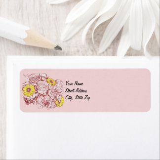Terra Cotta Edged Bouquet Personalized Label