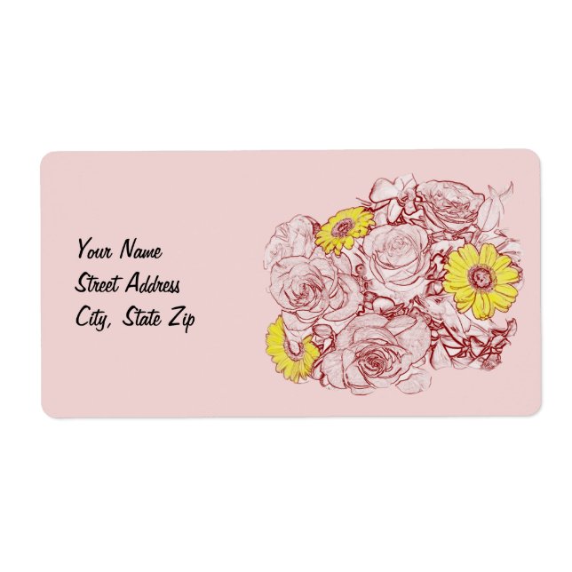 Terra  Cotta Edged Bouquet Template Label (Front)