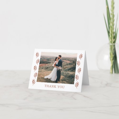 Terra Cotta Folded Thank You Cards
