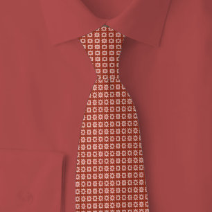 Terra Cotta Geometric Neck Tie