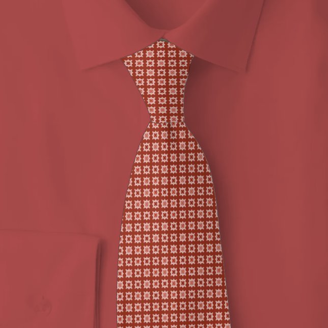 Terra Cotta Geometric  Neck Tie (Creator Uploaded)