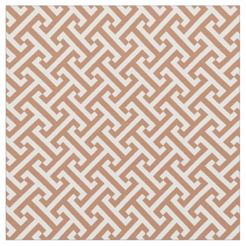 Terra Cotta Greek Key Pattern Fabric