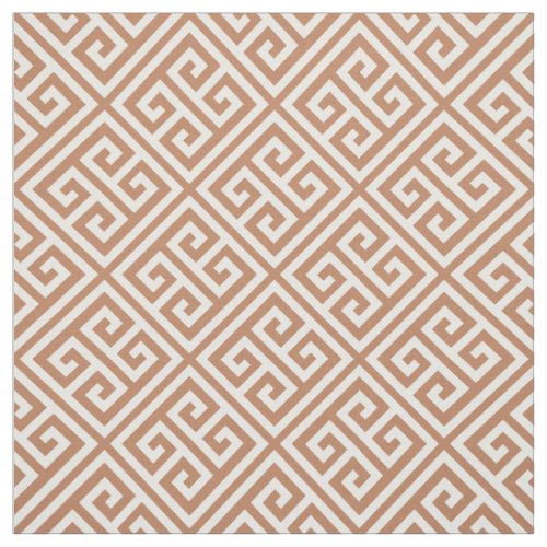 Terra Cotta Greek Key Pattern Fabric