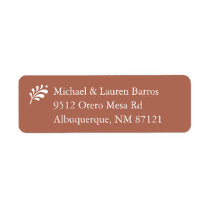 Terra Cotta Mexican Return Address Labels