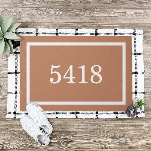 Terra Cotta Personalized Address Number Doormat