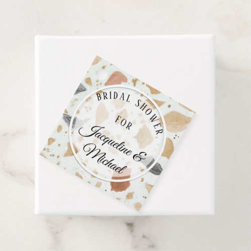 Terra_cotta Terrazzo Modern Earthy Bridal Show Favor Tags