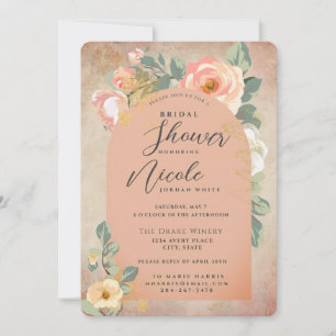 Terra Cotta Tuscany Honey Rose Bridal Shower Invitation