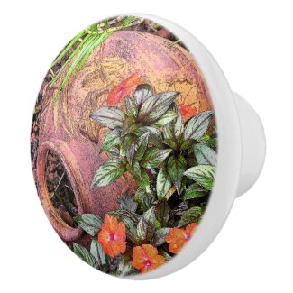 TERRA COTTA VASE IN GARDEN