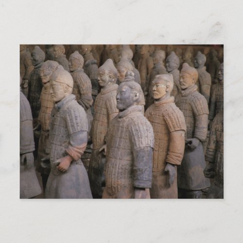 Terra Cotta warriors in Emperor Qin Shihuangs Postcard