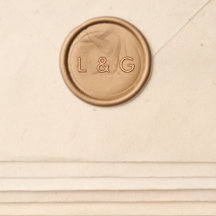 Terra Cotta Wax Seal | Modern Minimalist Monogram