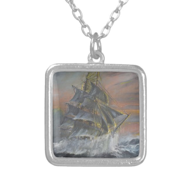 Terra Nova heads into a fierce Gale Dawn Silver Plated Necklace (Front)