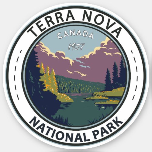 Terra Nova National Park Canada Travel Art Vintage Sticker