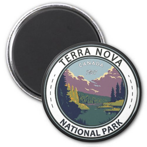 Terra Nova National Park Canada Vintage Badge Magnet