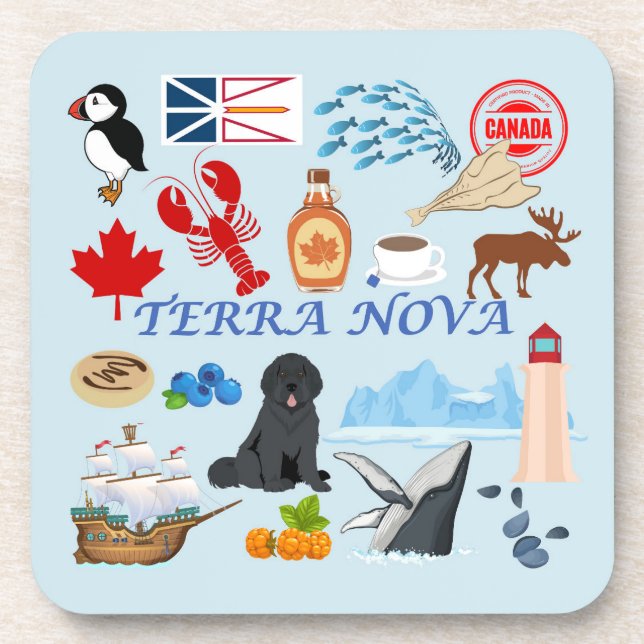 Terra Nova Newfoundland Beverage Coaster (Front)