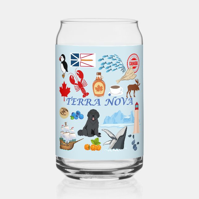 Terra Nova Newfoundland Can Glass (Front)