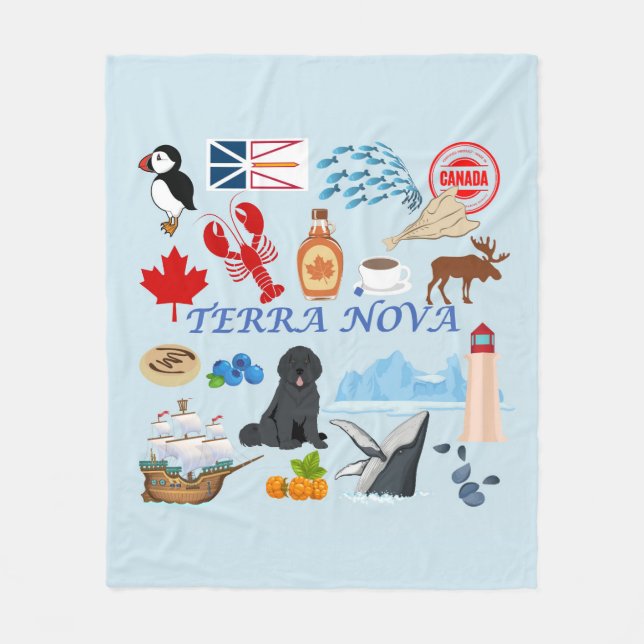 Terra Nova Newfoundland Fleece Blanket (Front)