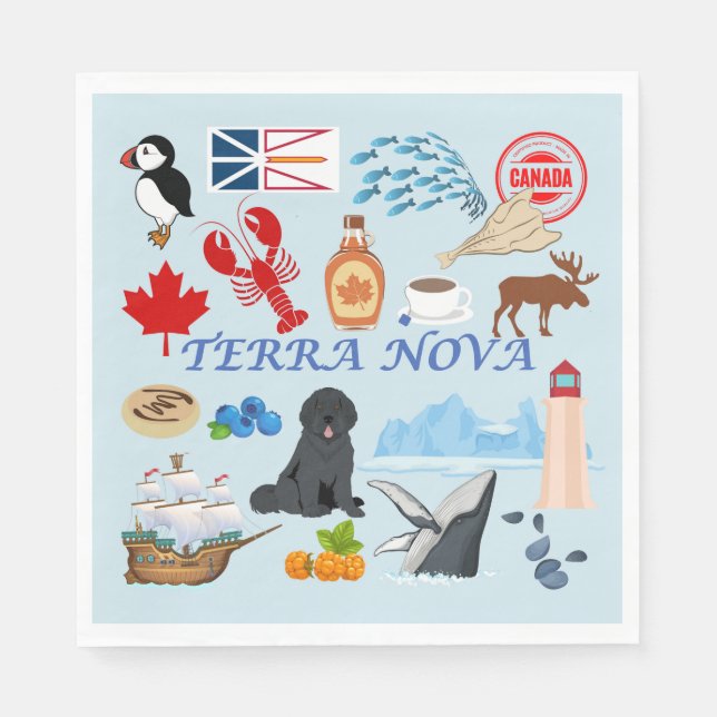 Terra Nova Newfoundland Napkins (Front)