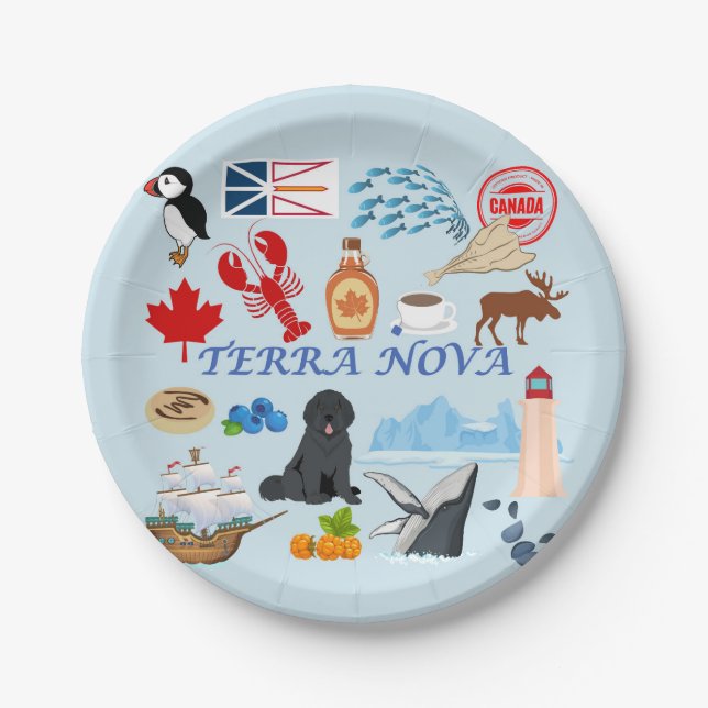  Terra Nova Newfoundland Paper Plates (Front)