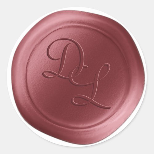 Terra Rosa 2 Letter Monogram Wax Seal Stickers