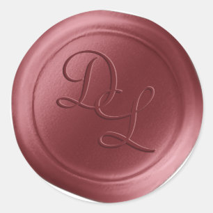 Terra Rosa 2 Letter Monogram Wax Seal Stickers