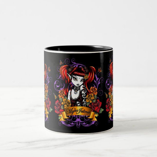 Terra Rose Tattooed Dark Faery Fantasy Mug (Center)