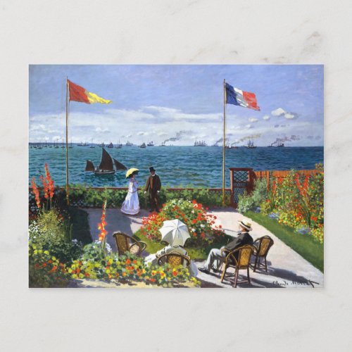 Terrace at Sainte Adresse Claude Monet Postcard