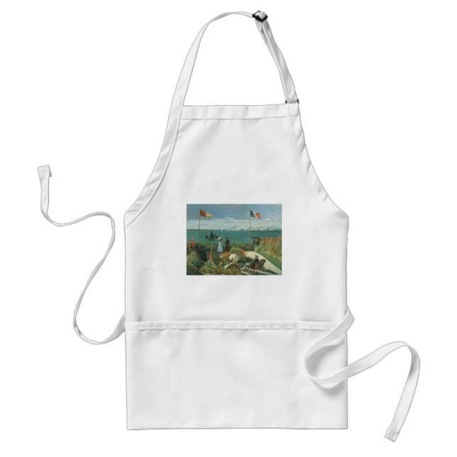 Terrace at the Seaside by Claude Monet Adult Apron (Front)