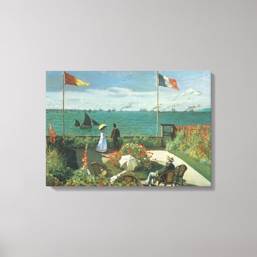Terrace at the Seaside by Claude Monet Canvas Print
