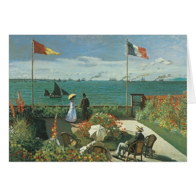Terrace at the Seaside by Claude Monet Cards (Front Horizontal)
