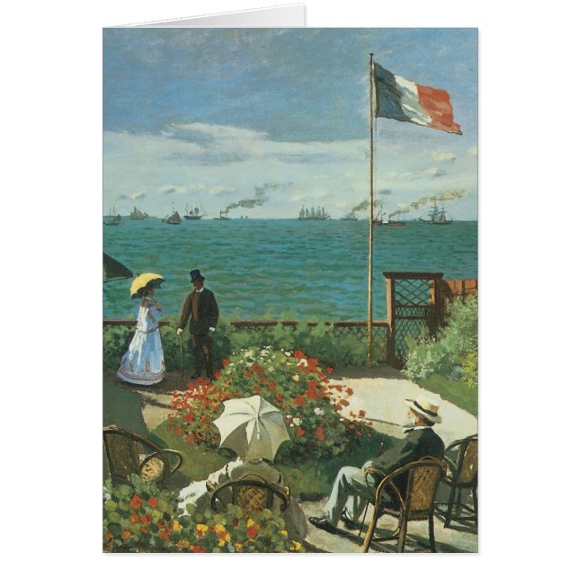 Terrace at the Seaside by Claude Monet Cards (Front)