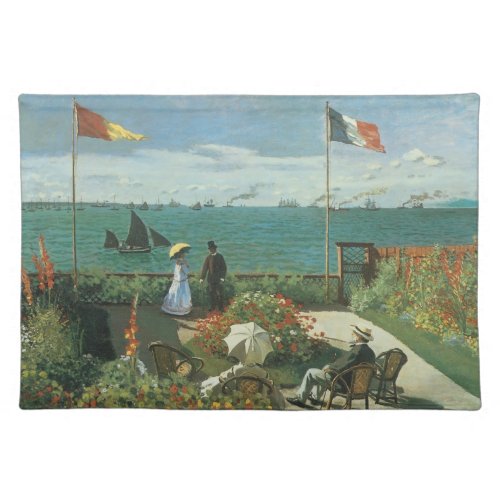 Terrace at the Seaside by Claude Monet Cloth Placemat