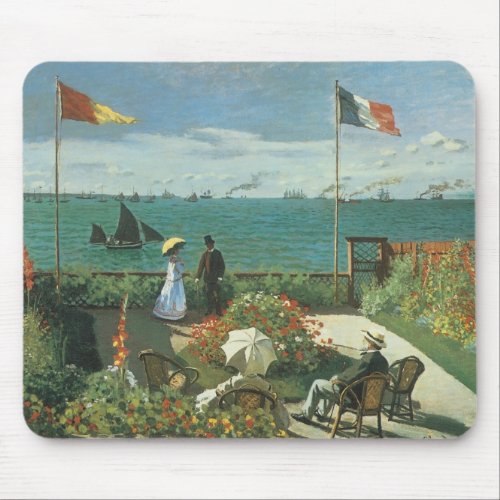 Terrace at the Seaside by Claude Monet Mouse Pad