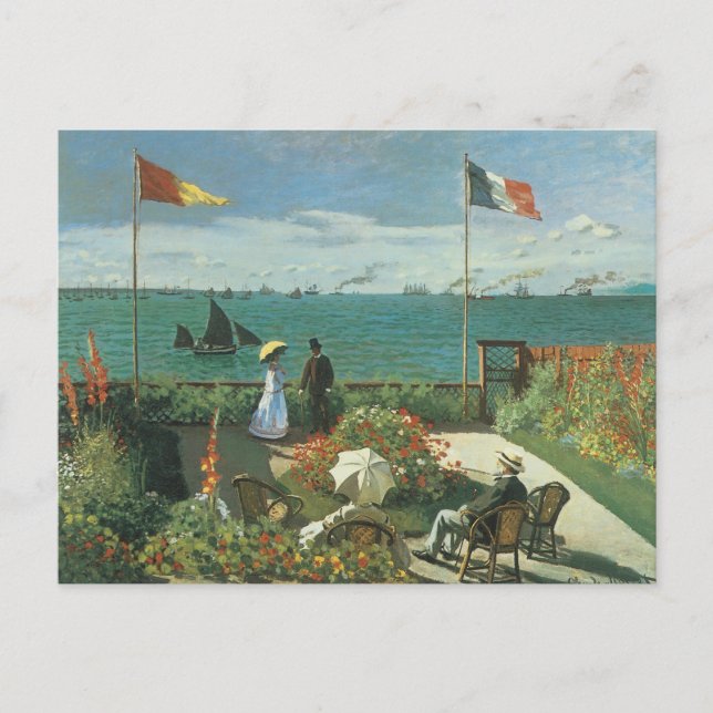 Terrace at the Seaside by Claude Monet Postcard (Front)