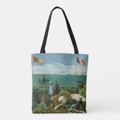Terrace at the Seaside by Claude Monet Tote Bag