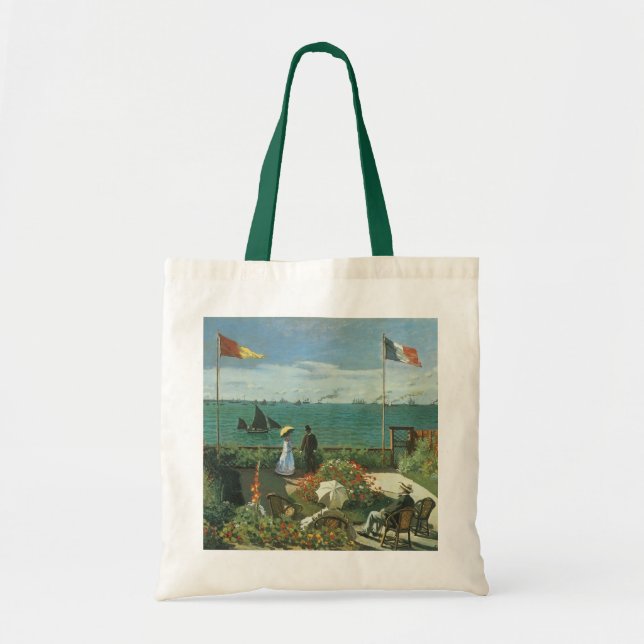 Terrace at the Seaside by Claude Monet Tote Bag (Front)